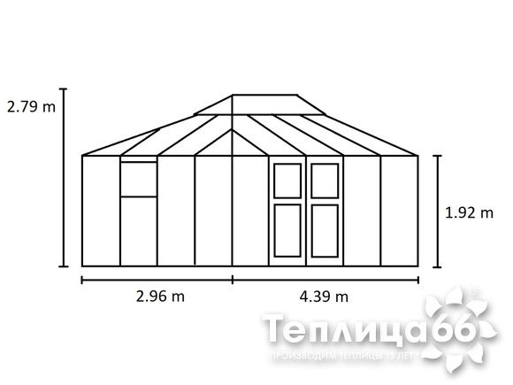 Теплица Juliana Grand Oasis Aluminium (13,0 м²)